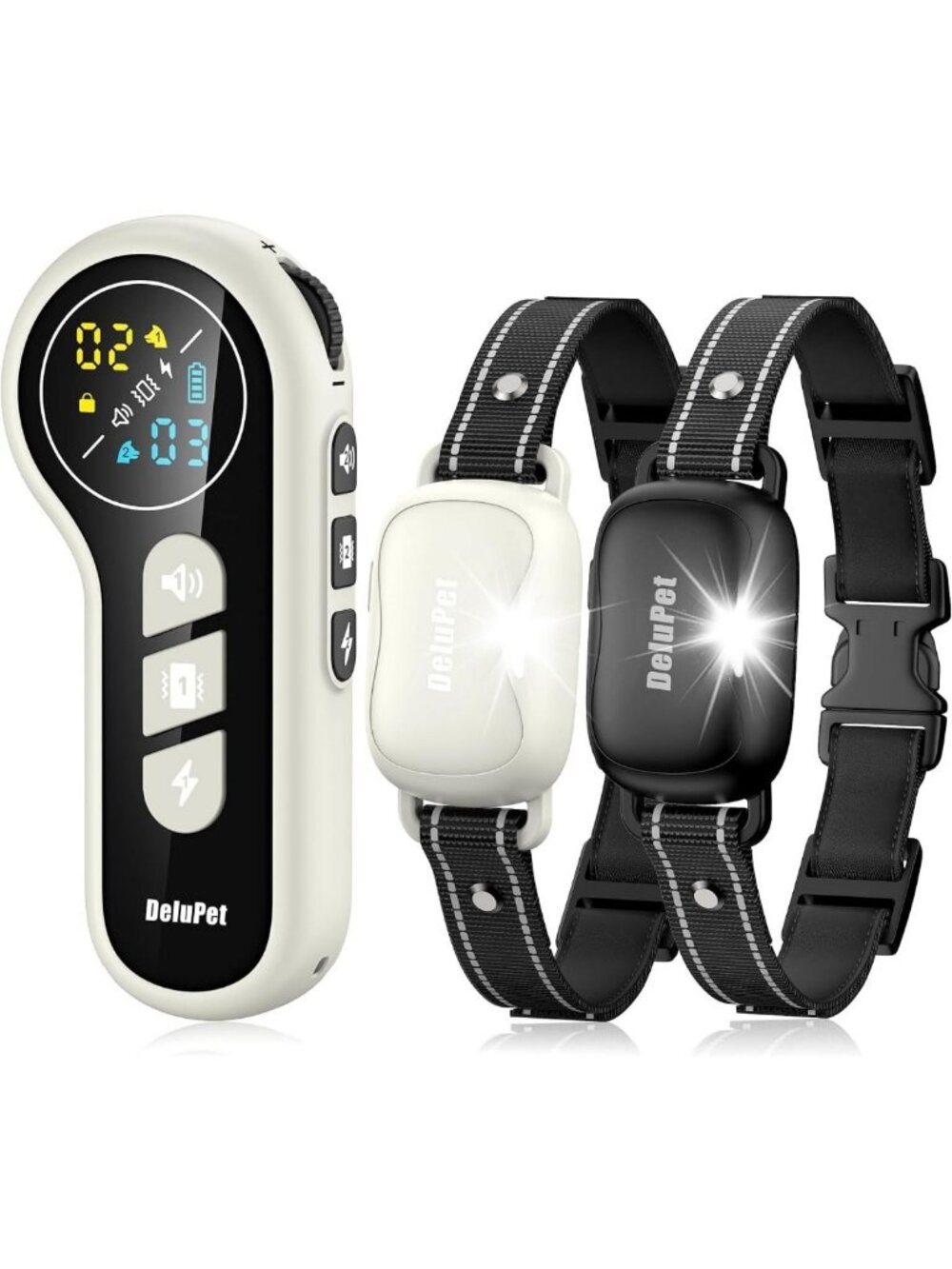 2 Pack Dog Training Shock Collar - 4500ft Remote Control, Adjustable Levels